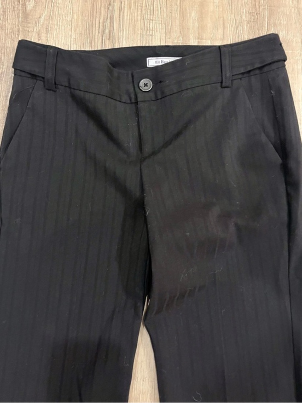 G.H. Bass Black Dress Pants with Subtle Stripes 4